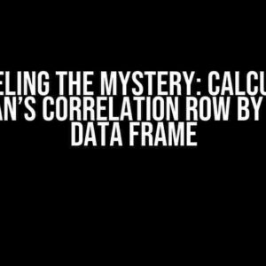 Unraveling the Mystery: Calculating Spearman’s Correlation Row by Row in a Data Frame